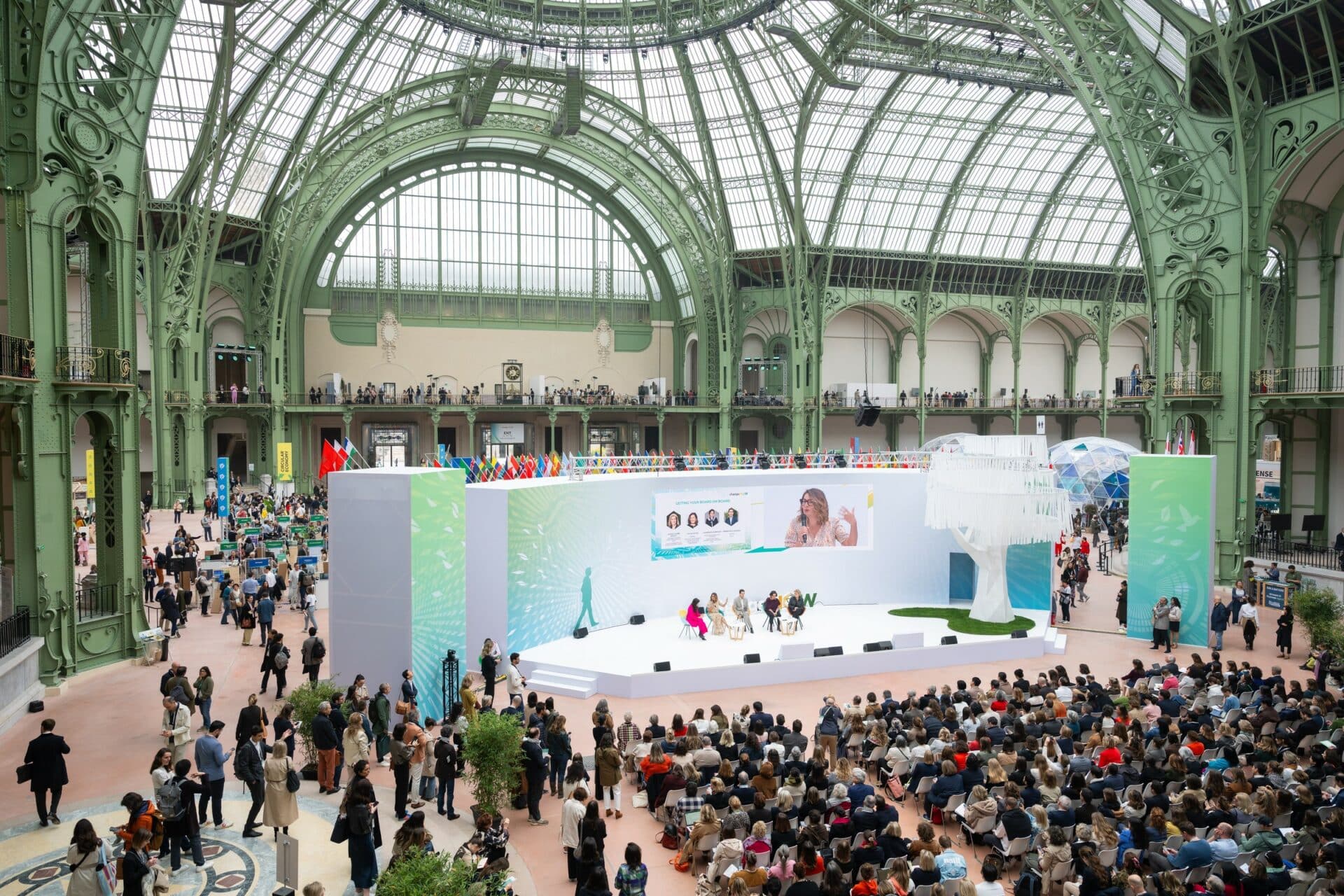 The stage during the lecture 2025 Getting your board on board (board for change track)