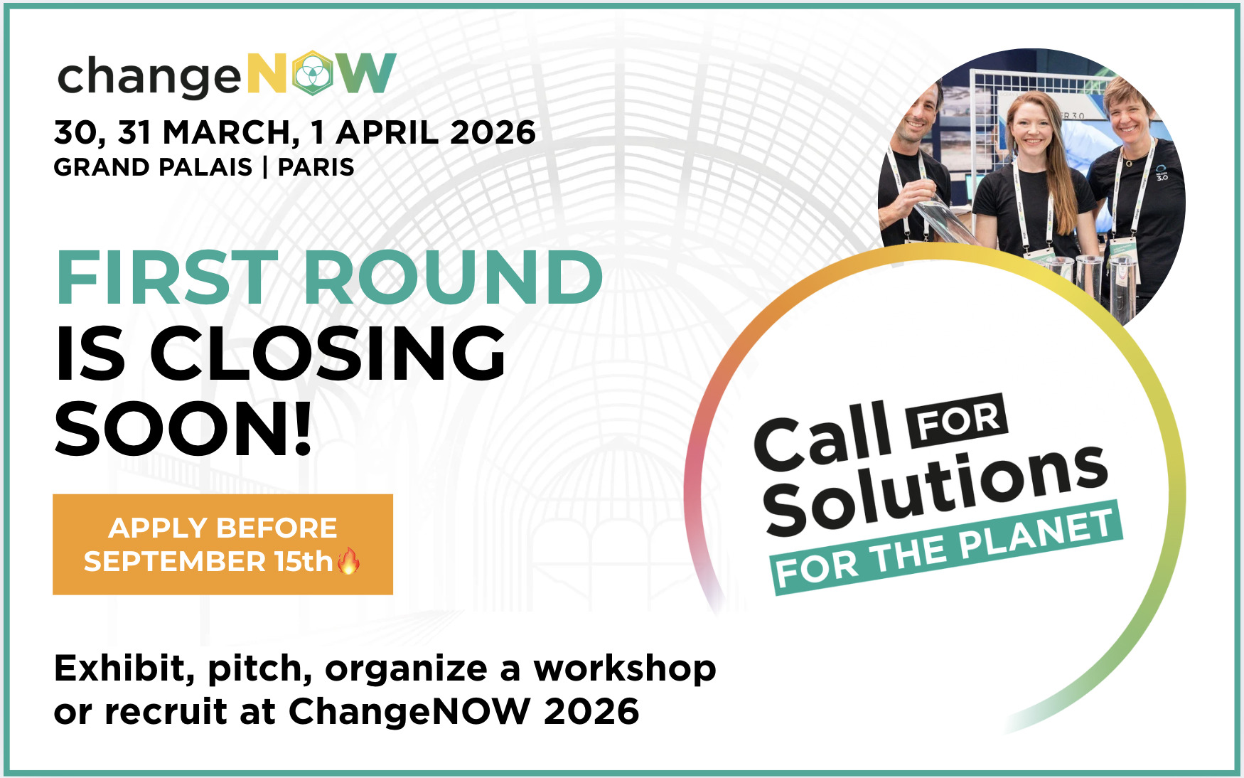 Call for solution 1st round changenow 2026